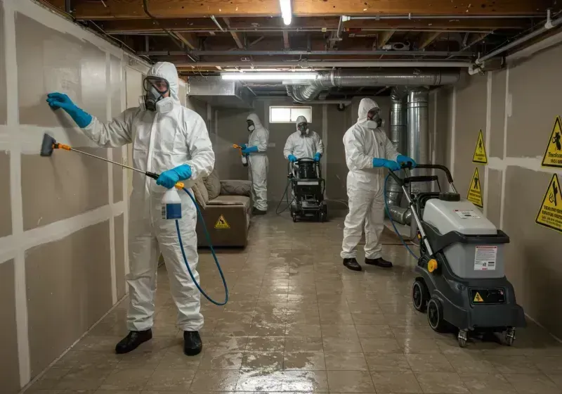 Basement Moisture Removal and Structural Drying process in Lake Mack-Forest Hills, FL